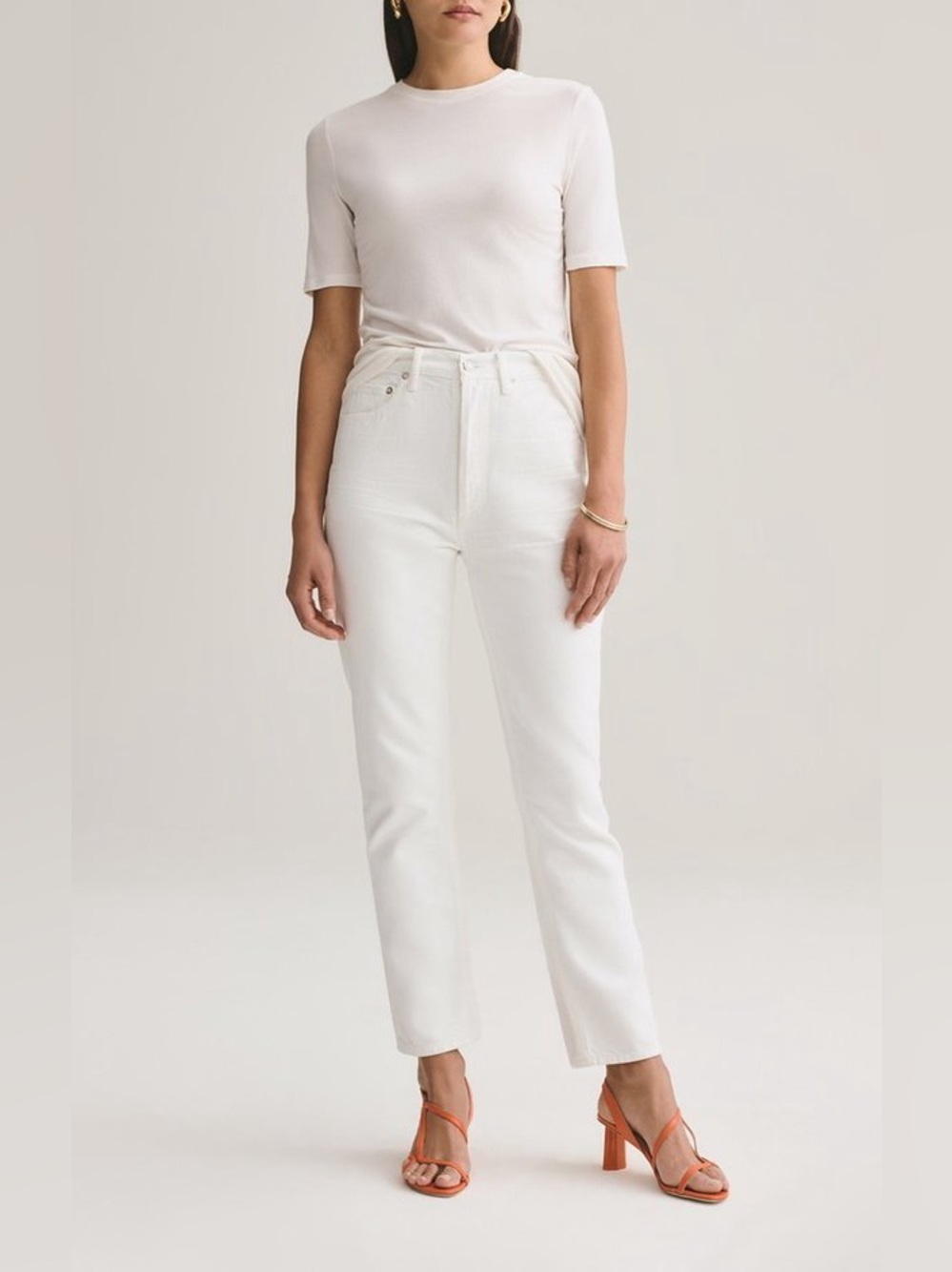 NWT AGOLDE Riley High Rise Straight Crop Jeans